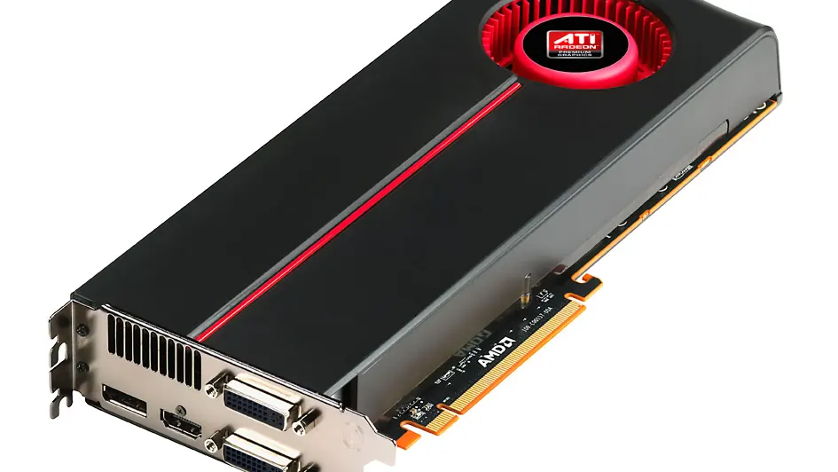 기판과 냉각 커버가 드러난 그래픽카드(GPU) 한 장